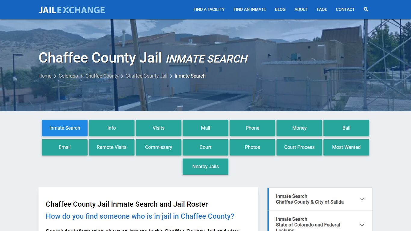 Inmate Search: Roster & Mugshots - Chaffee County Jail, CO