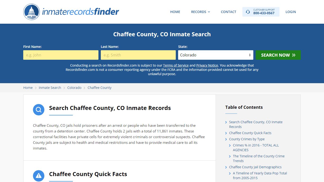 Chaffee County, CO Inmate Lookup & Jail Records Online